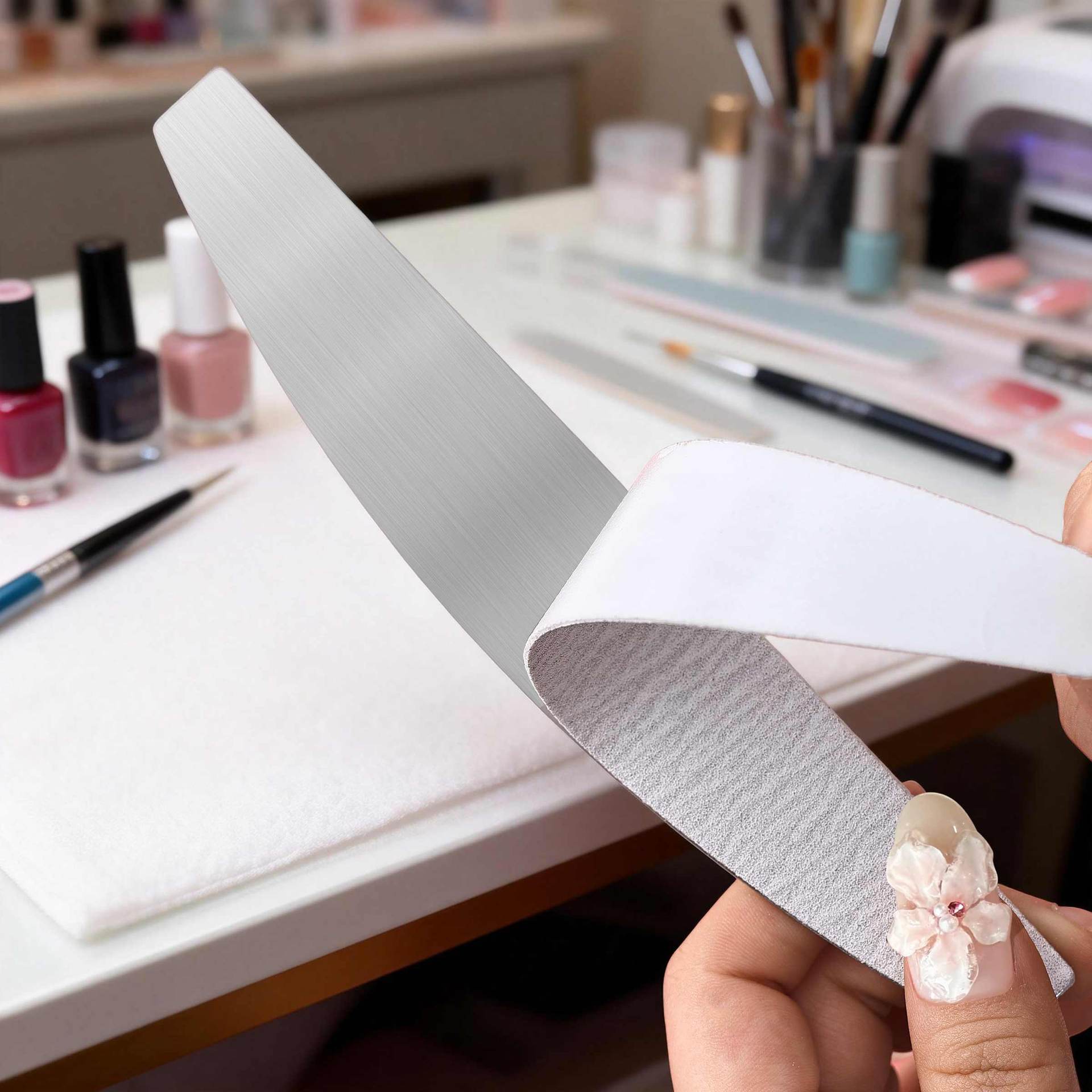 New replaceable sandpaper iron sheet set for nail salons with nail files, polishing strips, and shaping replacement set tech equipment