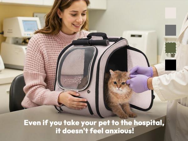 Pecute Space Capsule Pet Backpack Animal Carrier - Expandable Large Capacity, Breathable, UV-Protective for Cats and Puppies