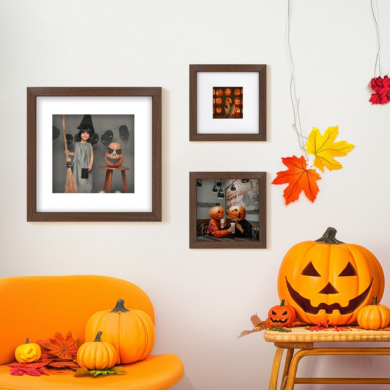 8x8 Inch/12x12 Inch Square Frame Set, Sturdy Frame Design, Replaceable Core, High-Definition Transparent Dustproof Moisture-Proof Ps Board, Perfect Holiday Gift, Picture Frame Set