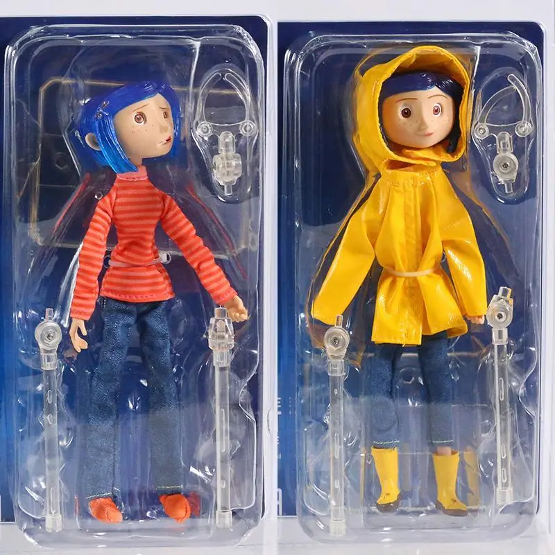 NECA Coraline in Striped Shirt / Yellow Raincoat 7" ABS/PVC Action Figure Toy Doll Popular toys 2026 Hot selling toys