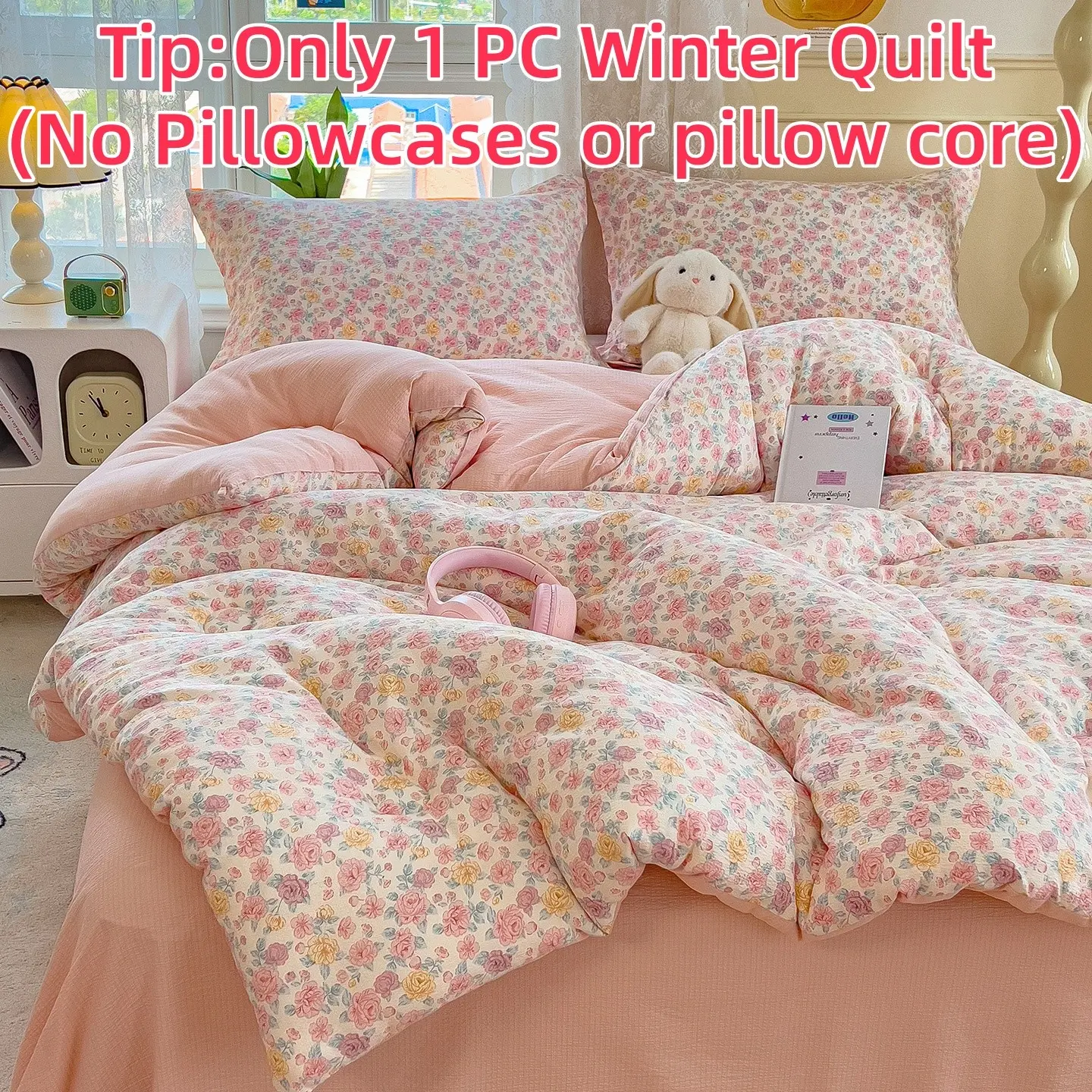 1 PC Antibacterial Woven Winter Quilt, Soft Fluffy Super Skin-Friendly, Silent Movement, Warm Not Dry, Ideal Bedding for All Seasons