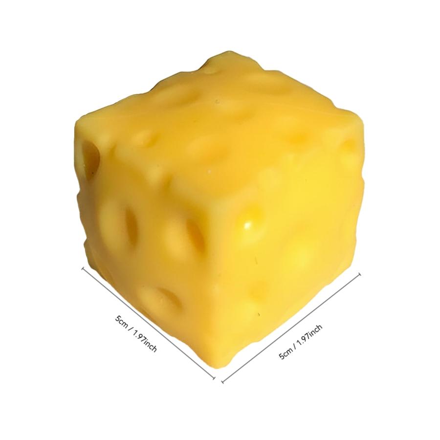 Giant Cheese Squeeze Toy, Large Giant Cube, Slow Rebound Squeeze Toy, Stress Relief, Bouncing Sensory Toy, Soft Rebound, Novelty Gift, Stress Relief Fidgeting