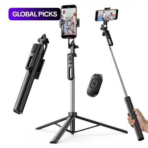 Rotatable Wireless Selfie Stick Tripod with Remote Control, Retractable Adjustable Phone Tripod Stand for iPhone, Samsung Galaxy and GoPro Action Cameras, Camera Accessories #GLOBAL PICKS