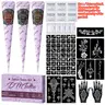 Temporary Henna Tattoo Kit, Natural Plant-Based Body Art Cream, Waterproof and Long-Lasting, Complete Set of Tools, Disposable, Tattoo Supplies