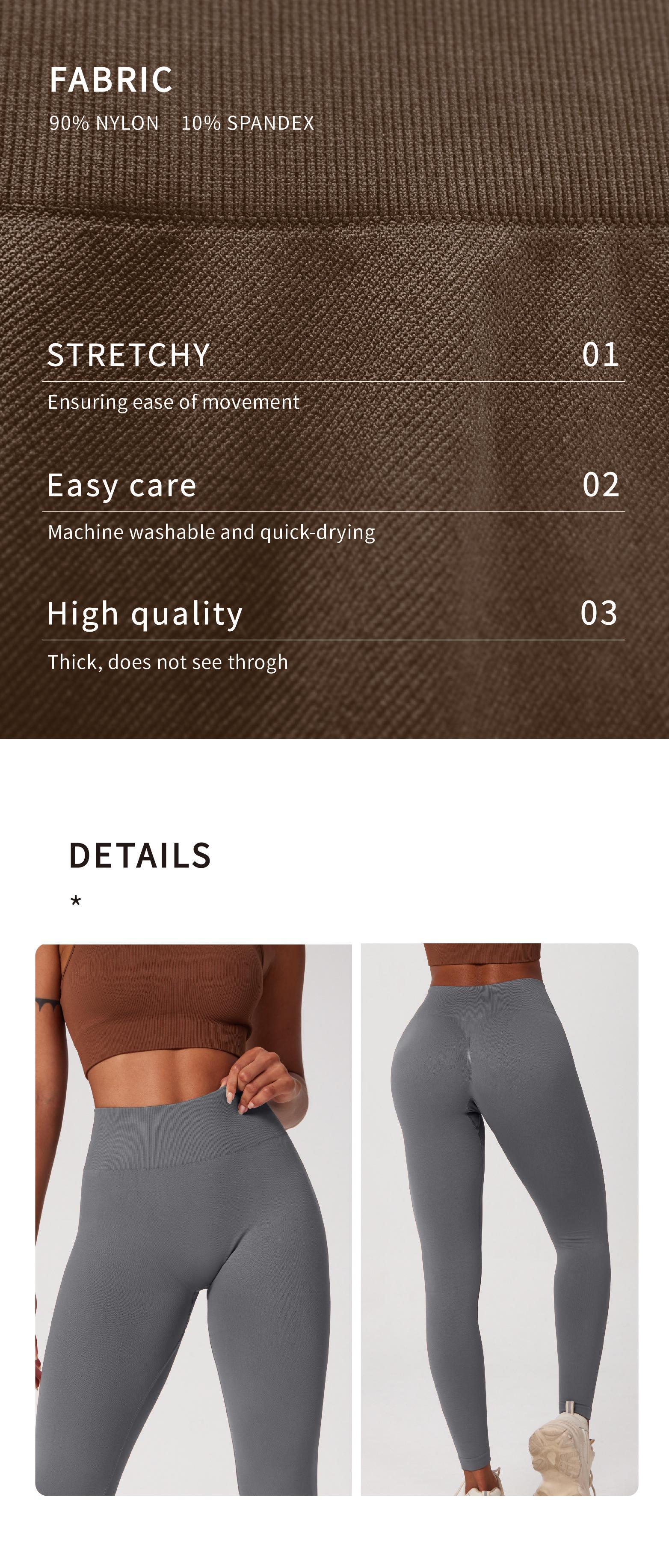 OYV Women's Yoga Leggings Seamless Workout High Waist Butt Liftings Athletic Exercise Yoga Leggings For Women