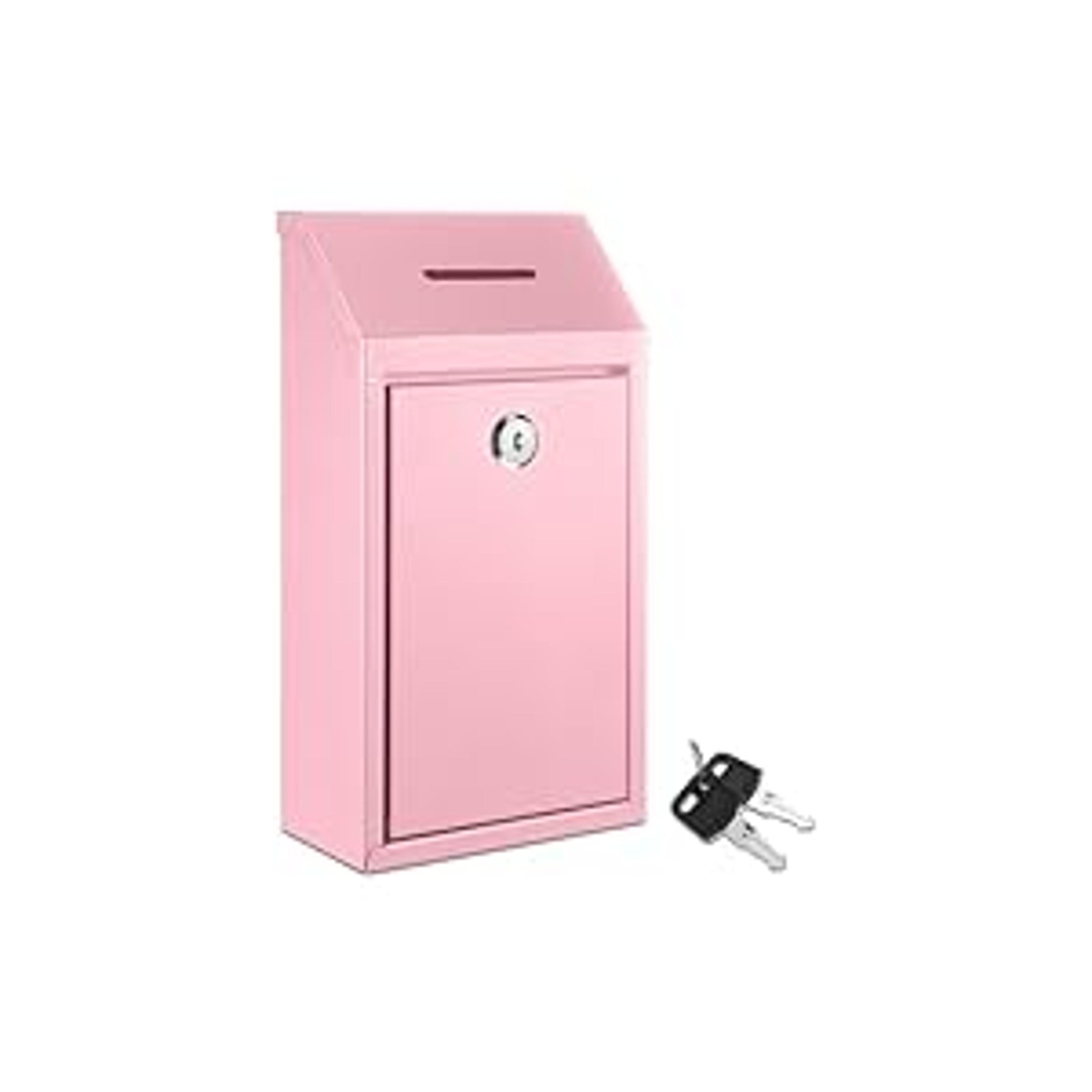 Metal Lockable Donation Cash Box - Money Safe for Cash, Security Lock Box with Key Lock, Confidential Money Drop Container, 1x Black Mailbox with Nail-Hook Installation, Pre-Punched Holes, Wall-Mounted, for Friends, Neighbors (10.24x5.71x2.95in), Wall Mou Metal Lockable Donation Cash Box - Money Safe for Cash, Security Lock Box with Key Lock, Confidential Money Drop Container, 1x Black Mailbox with Nail-Hook Installation, Pre-Punched Holes, Wall-Mounted, for Friends, Neighbors (10.24x5.71x2.95in), Wall Mou