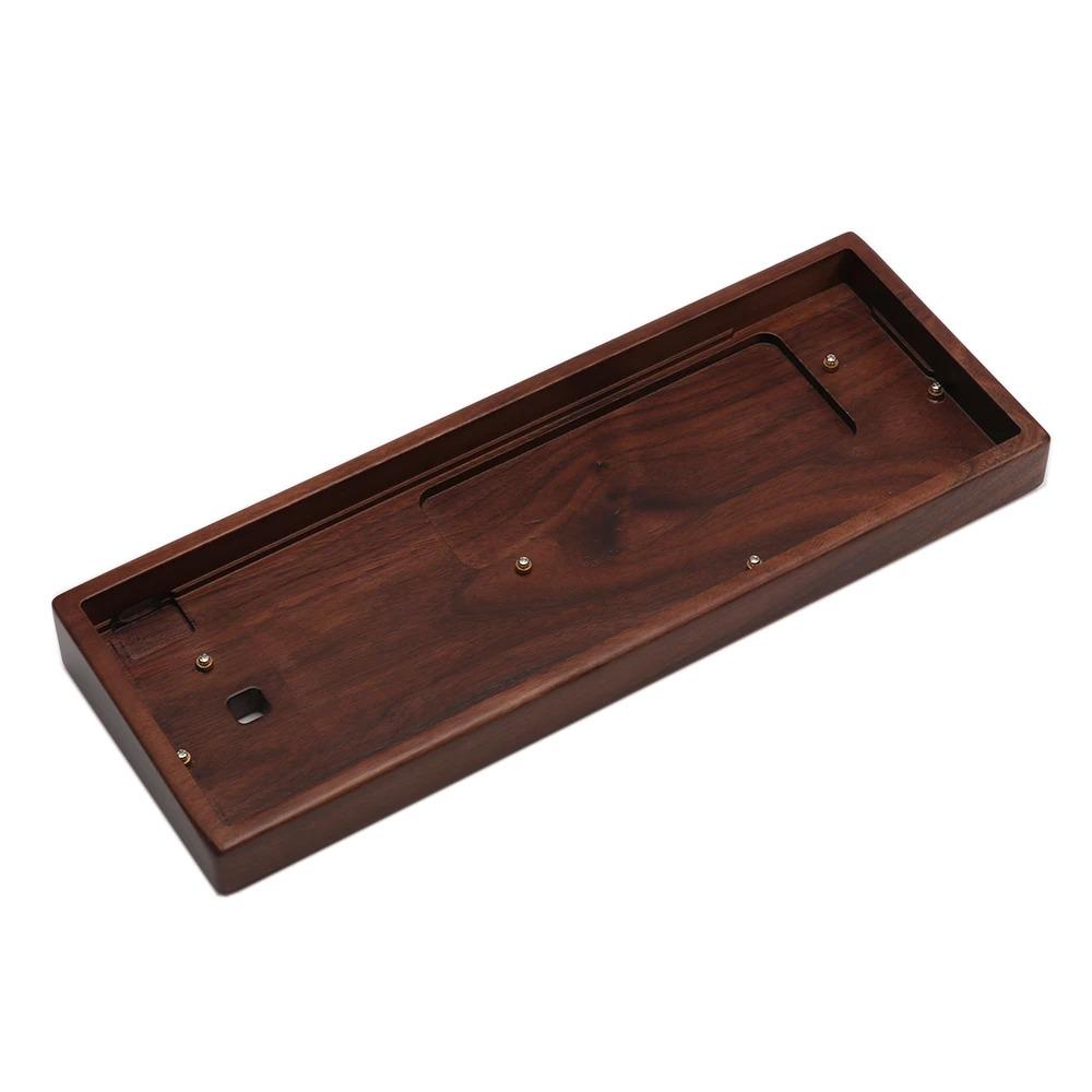 GH60 Walnut Wood Mechanical Keyboard Case 60% Layout Compatible with Wooting60 61% 64% Keyboards