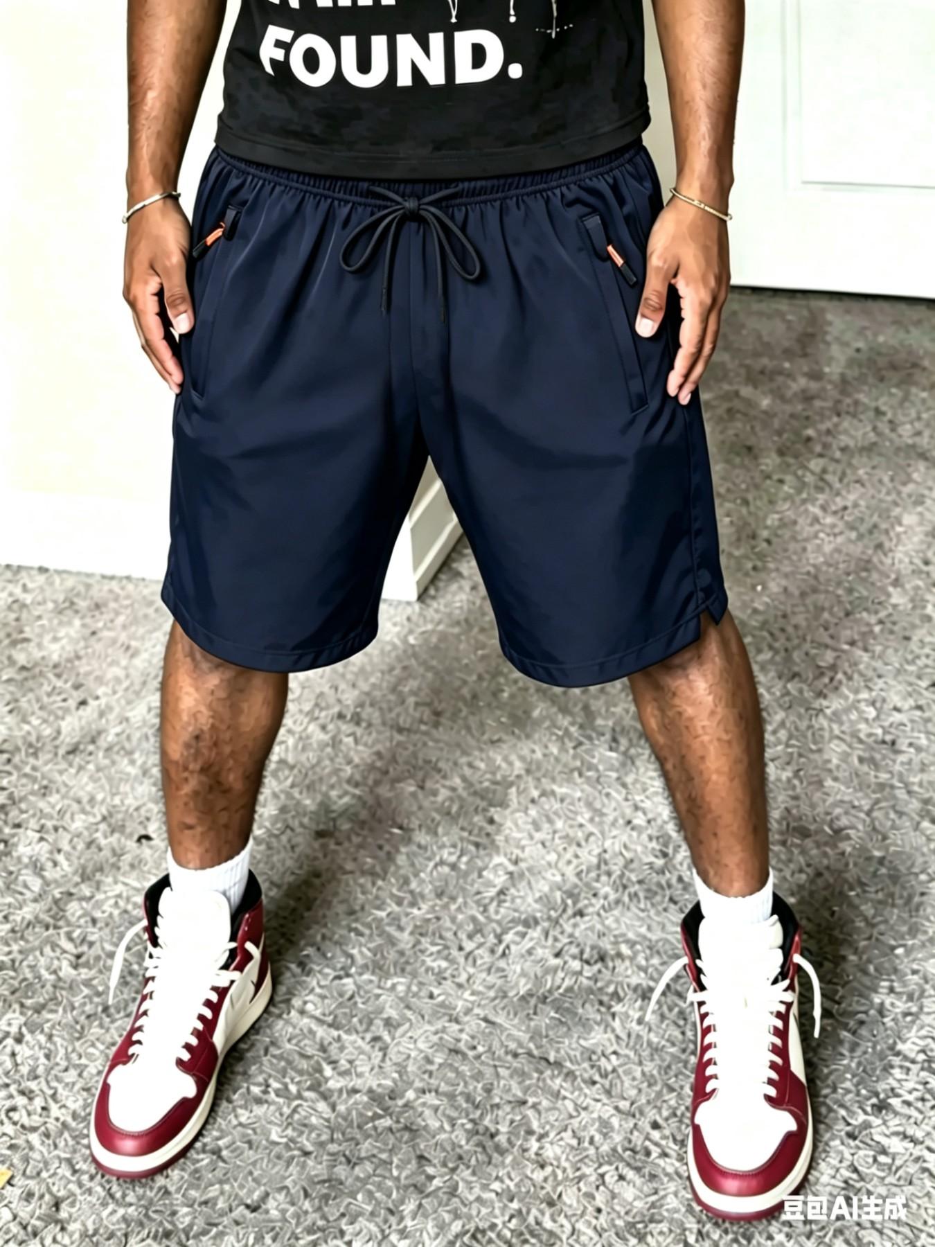 Men's Quick-Dry Fitness Shorts, Summer Cool Breathable Running Gym Casual Gym Shorts with Pockets, Comfortable for Basketball Training