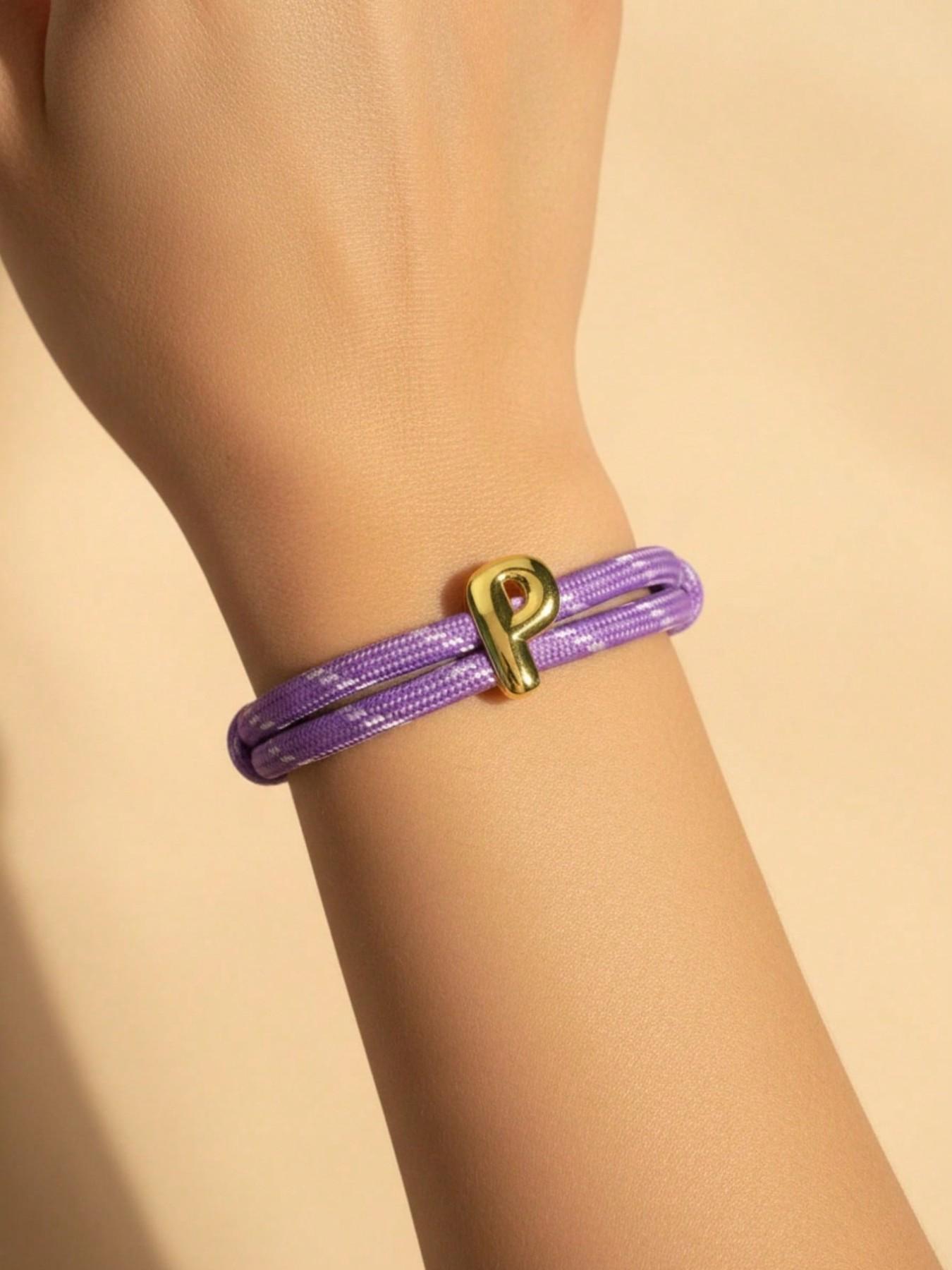 Dopamine Colorful Rope 26 Letters Bracelet, Handwoven Wristband for Men and Women, Unisex Fashion Accessory, Unique Gift Idea