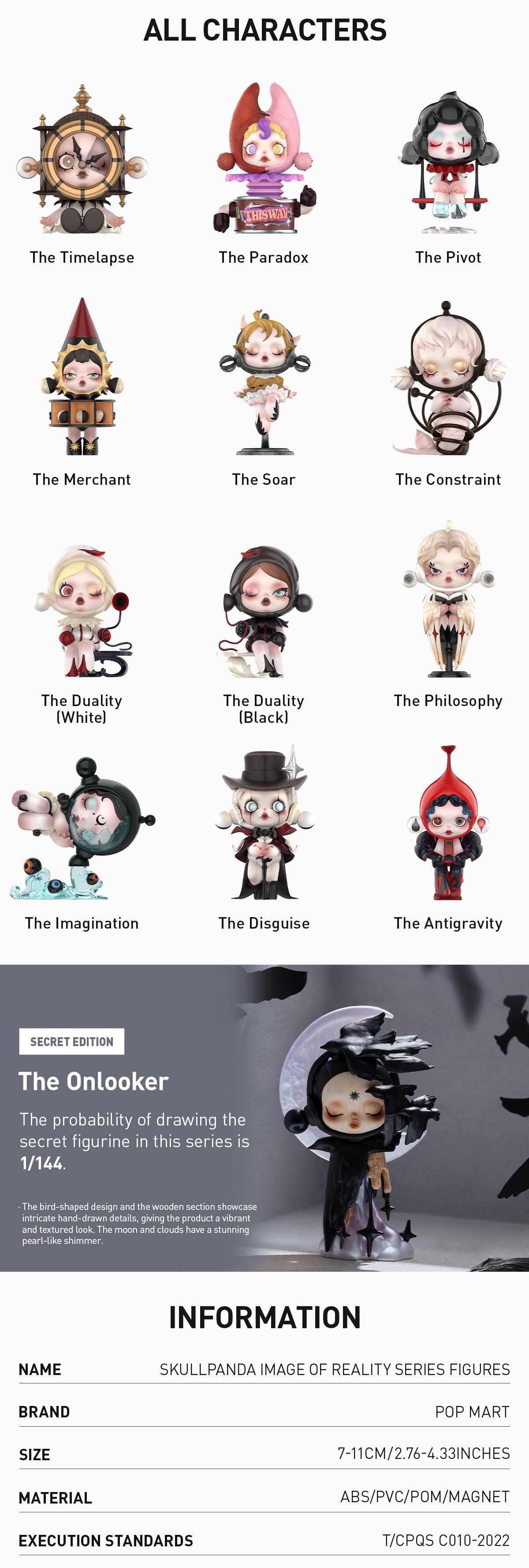 POP MART SKULLPANDA Image Of Reality Series Figures,  Blind Box, Mystery Box
