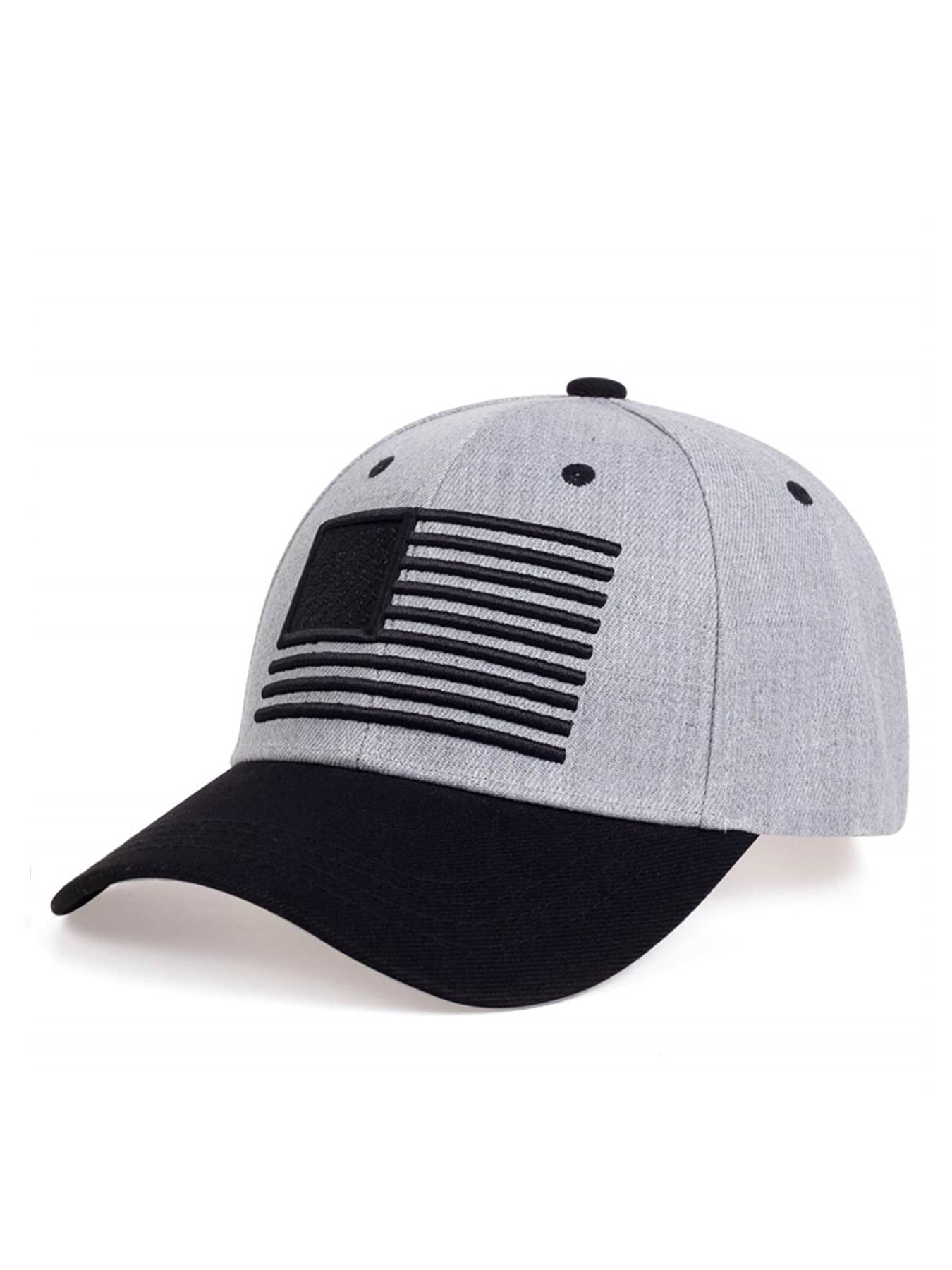 Unisex American Flag Embroidered Baseball Cap, Adjustable Sun Protection Hat for Outdoor Travel Beach Vacation, One Size Fits All, Outdoor Hats