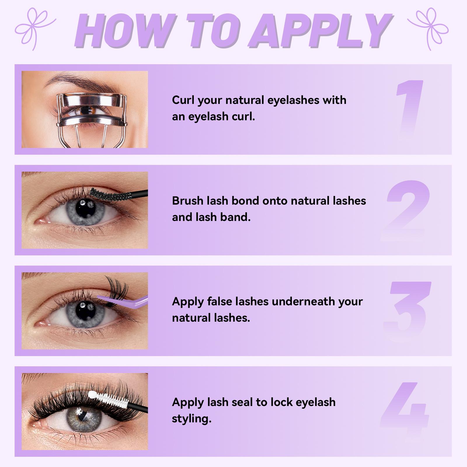 DIY Lash Cluster Kit – 1184pcs 40D-100D Natural Soft Cluster Lashes 8-18 mm D Curl with Eyelash Glue, Lash Bond&Seal Remover Tweezere Lash Curler All Tools In One Box Eyelash Extensions Kit