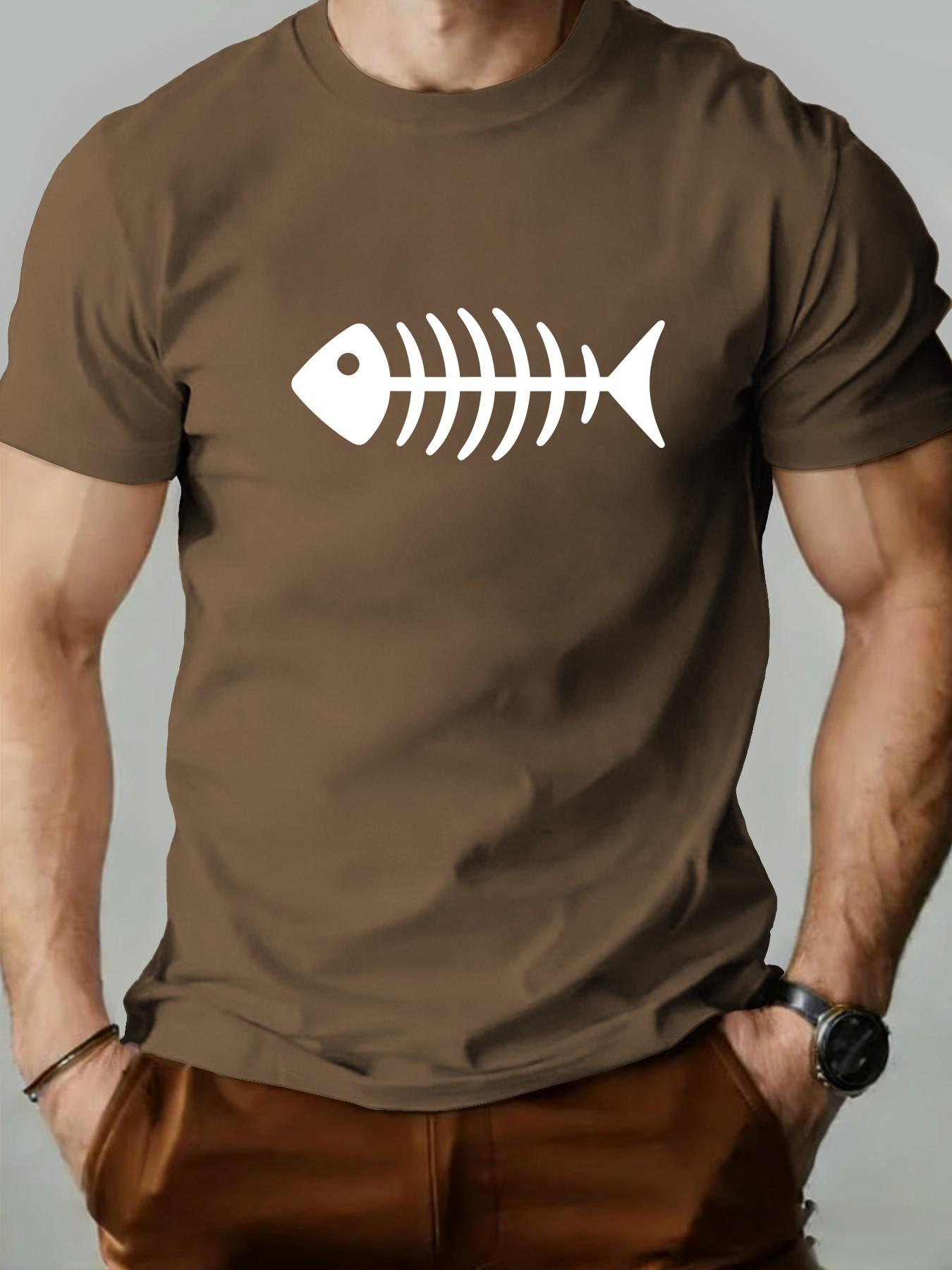 Men's Round Neck T-Shirt, Fashionable Geometric Print, Slim Fit, Long Sleeve, Casual Retro Style, Perfect for Daily Wear, Gifts