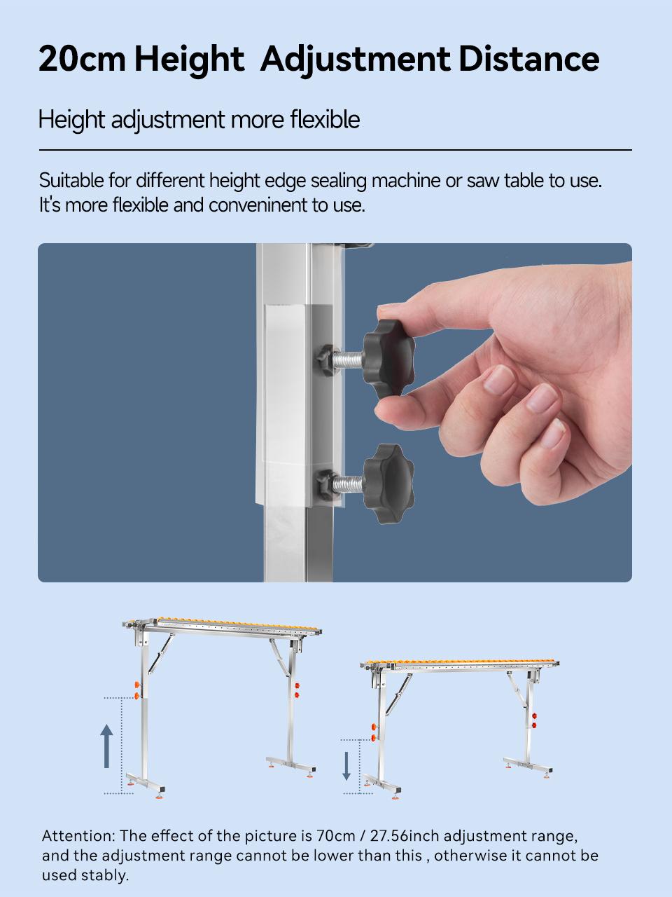 IMBOT Heavy Duty Wood cutting bracket with roller, folding, adjustable height, double row transport pulley saw table, transport auxiliary Tool Box Tool Kit