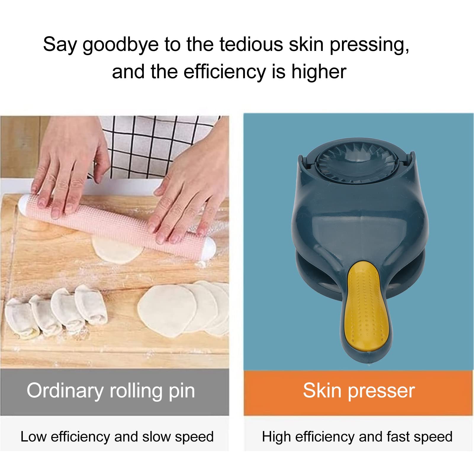 Multi-Purpose Manual Dumpling Maker Tool, One-Piece Practical Design, Easy-To-Use Dough Press & Rolling Tool, Family-Friendly, Ideal for Kitchen & Restaurant