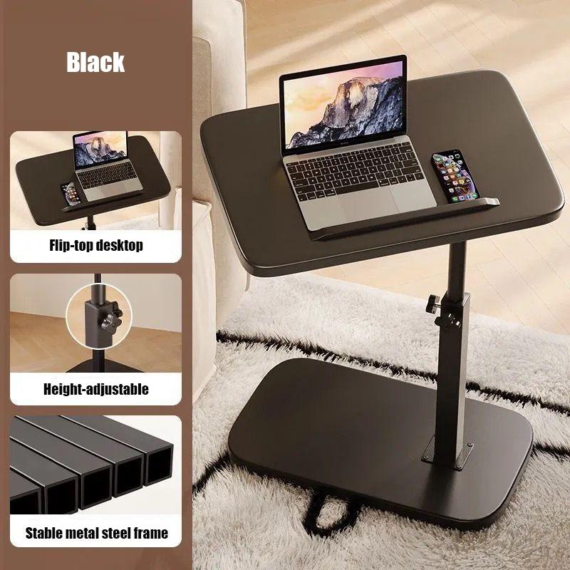 1PC Portable Ergonomic Height Adjustable Folding Wooden Side Table/Laptop Desk Foldable Design - Ideal for Home Office Desk, Coffee Table, Bedside Sofa & Office Reception Area, Black Friday Deal: Home Office Furniture, Christmas Gift for Remote Workers