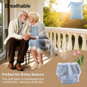 3pcs New Design Tpu Cloth Diapers, Includes 2 cloth diapers of different styles / Comes with 1 wet bag for storage. ,Reusable Washable Adult Incontinence Pants, Unisex Comfortable Underwear for Postpartum & Elderly