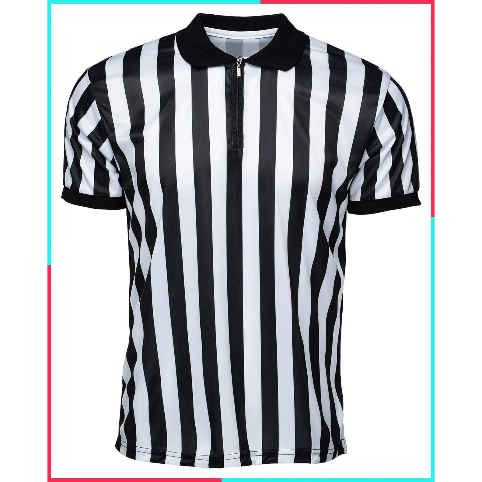 Men's Collared Referee Shirt - Official Short Sleeve Football Referee Jersey Uniform