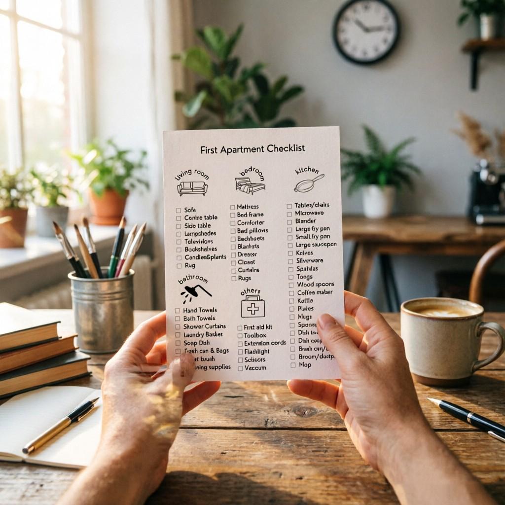 10 Sheets Apartment Moving Checklist, Living Room/bedroom/kitchen/bathroom Essential Items List, New Home Move-In Planning Tool