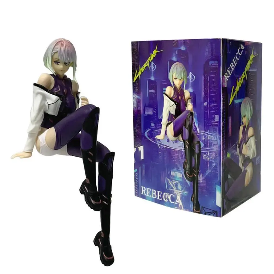 Winter New Arrival Cyberpunk Lucy 17cm Sitting Pose PVC Anime Figure Collectible Model Toy Kids Gift New Year Present