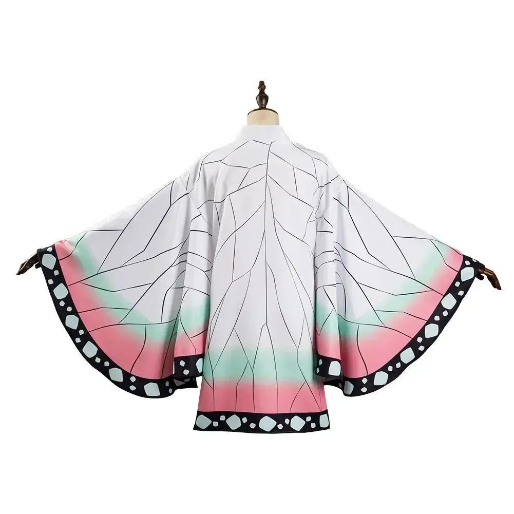 Anime Demon Slayer Kimetsu No Yaiba Kochou Shinobu Cosplay Costume Coat Adult Outfit Kimono Clothes