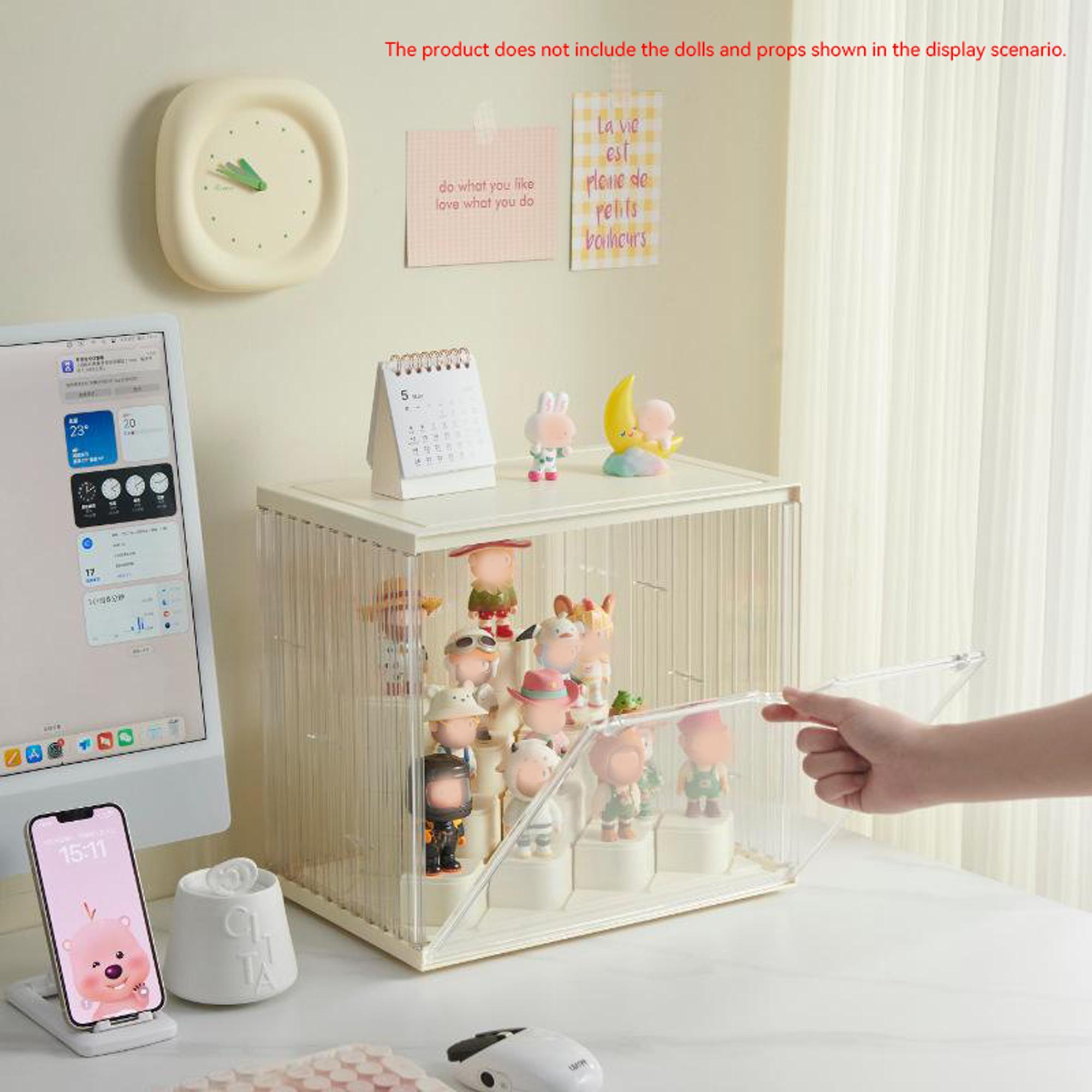 Plush Keychain Large Display and Storage Case, Dustproof & Moisture-Resistant, 20 Building Block DIY Modules, Customizable Stackable Combos, Ideal for Labubu, Skullpanda, DIMOO, HIRONO, MOLLY Collectors, Cute Soft Keychains, Keychain Series Figures