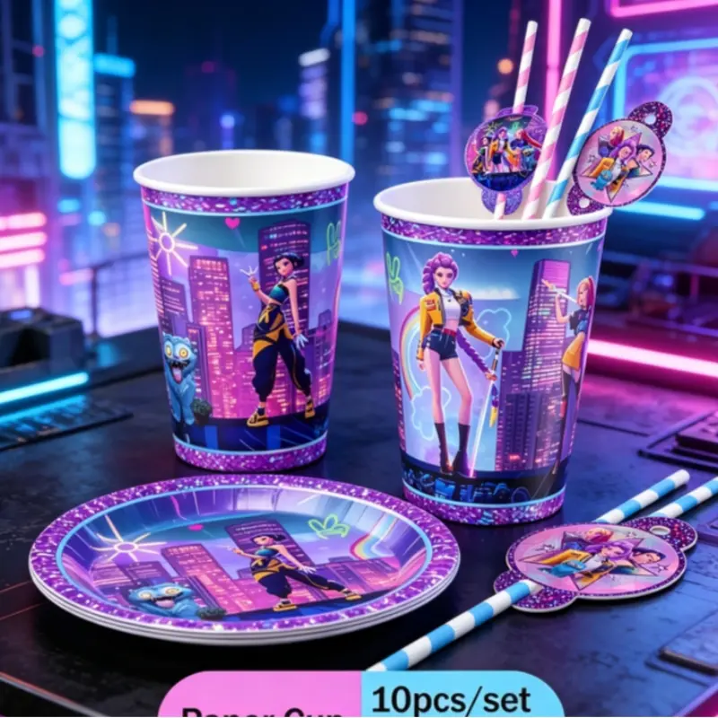 Straw + Cup + Plate