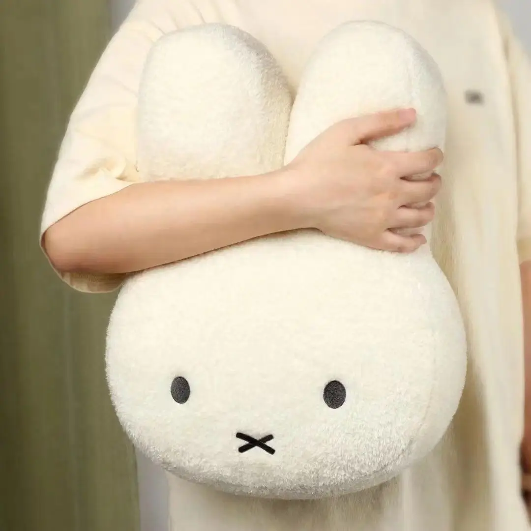 Simple Miffy Rabbit New Sweet Cute Creative Cartoon Pattern Plush Toy Pillow Fashionable Soft Comfortable Lumbar Cushion Gift