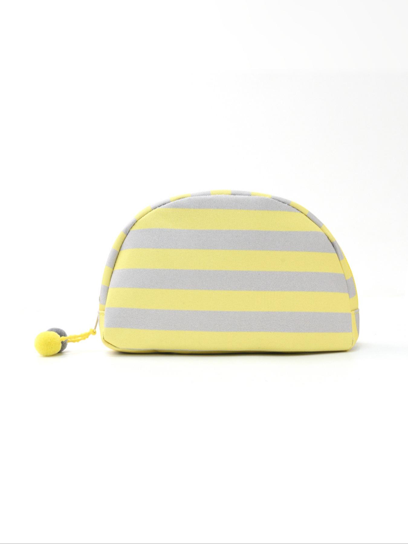 High-Value Striped Shell Storage Bag, Dopa Makeup Travel Fashion Simple Portable Washbag, Casual Style Zipper Design, All Seasons Use, Cosmetic Pouch, Makeup Organizer Pouch