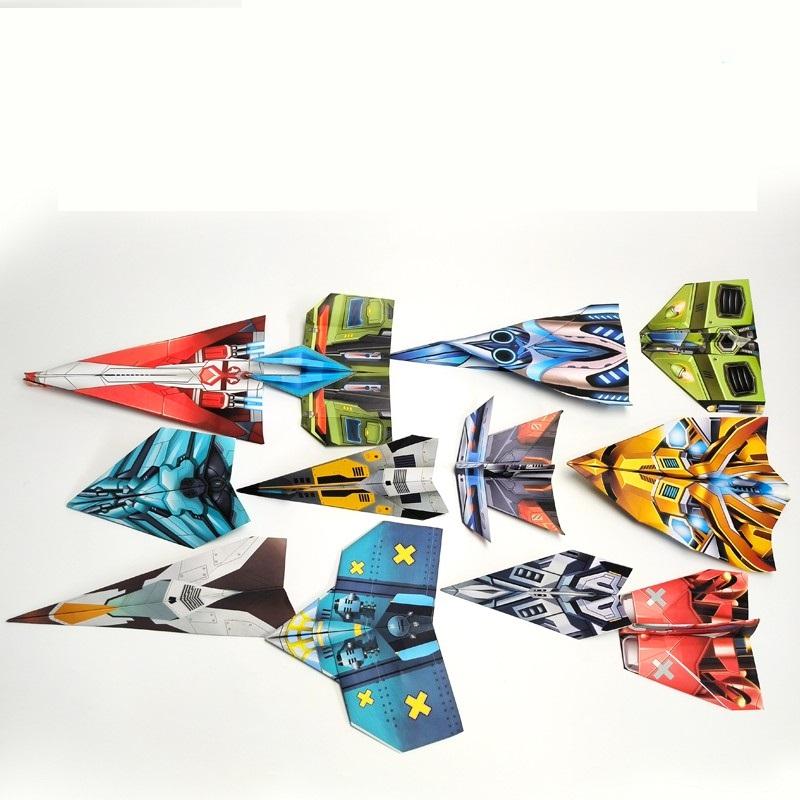 36Pcs Children Creative Origami Paper Planes Folding DIY Parent-child Full Color Handicraft Toy Aircraft Educational Toy