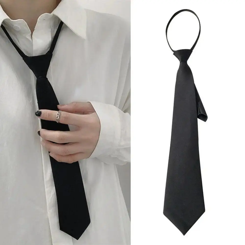 Unisex Ties Retro Silky Narrow Neck Tie Slim Smooth Women's Bow Tie Korean Style Simple Elegant All-match  y Students Tie