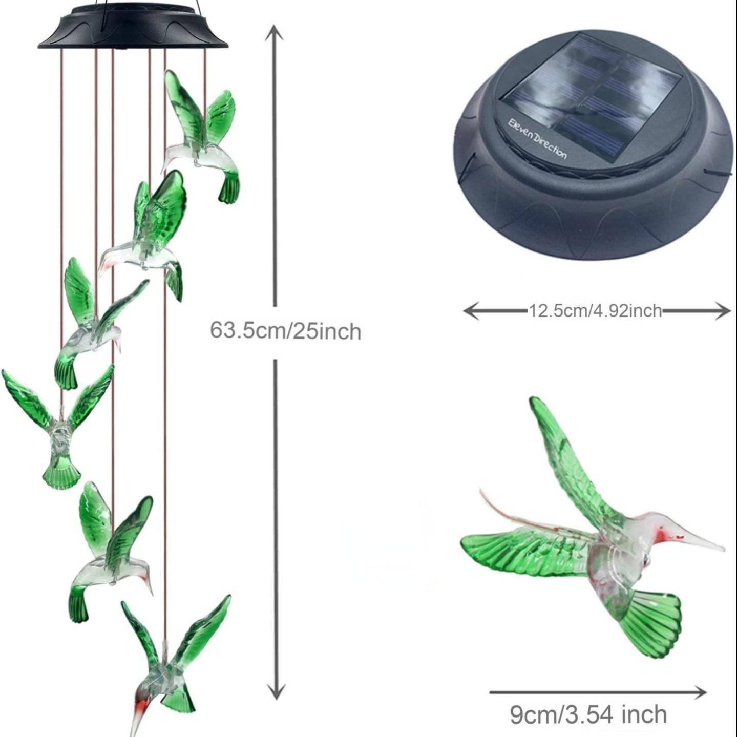 Solar Wind Chime Outdoor Camping Light, Garden Landscape Decoration, Waterproof Solar Hanging Lamp, Yard Garden Gift, Holiday Decor, Outdoor Wind Chimes, 1pc