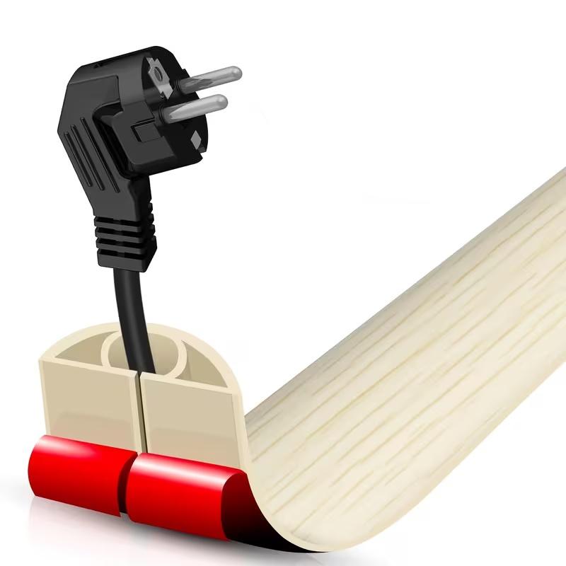 1meters Self-Adhesive Cable Protector - a Wire Management System for Walls And Floors, Easy to Install, Available in Multiple Colors, a Solution for Concealing Wires, Minimalist Aesthetic Wire Sleeves, Flexible Wire Covers