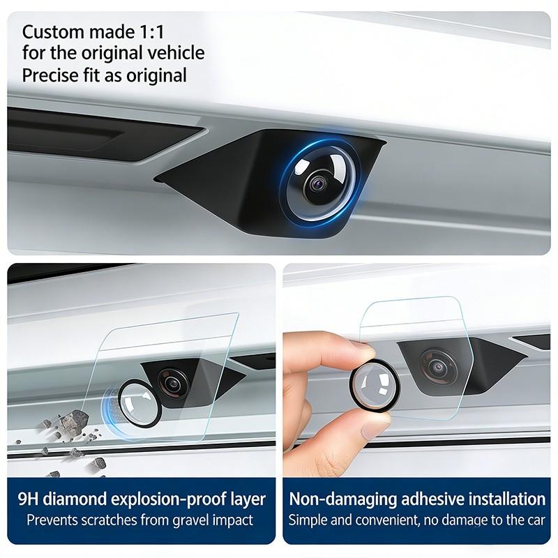 Car 360° Panoramic Camera Protection Cover, Reverse Camera Lens Protector, Dustproof, Scratch-Resistant, Impact-Proof, HD Clear View, Universal Fit