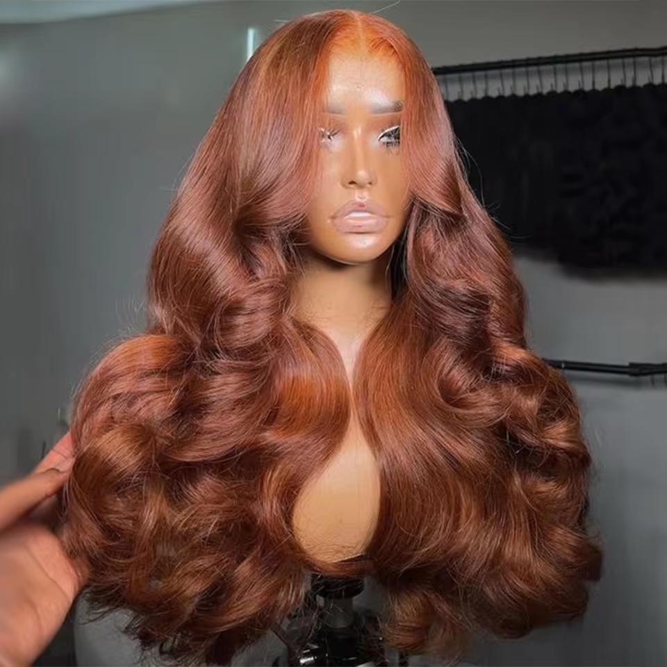 Bling Hair 13x4 Reddish Brown(Ginger) Body Wave Lace Frontal Human Hair Wig Pre Plucked #33 13x6 Lace Frontal Wigs Colored Brazilian Human Hair Wigs Bling Hair 13x4 Reddish Brown(Ginger) Body Wave Lace Frontal Human Hair Wig Pre Plucked #33 13x6 Lace Frontal Wigs Colored Brazilian Human Hair Wigs