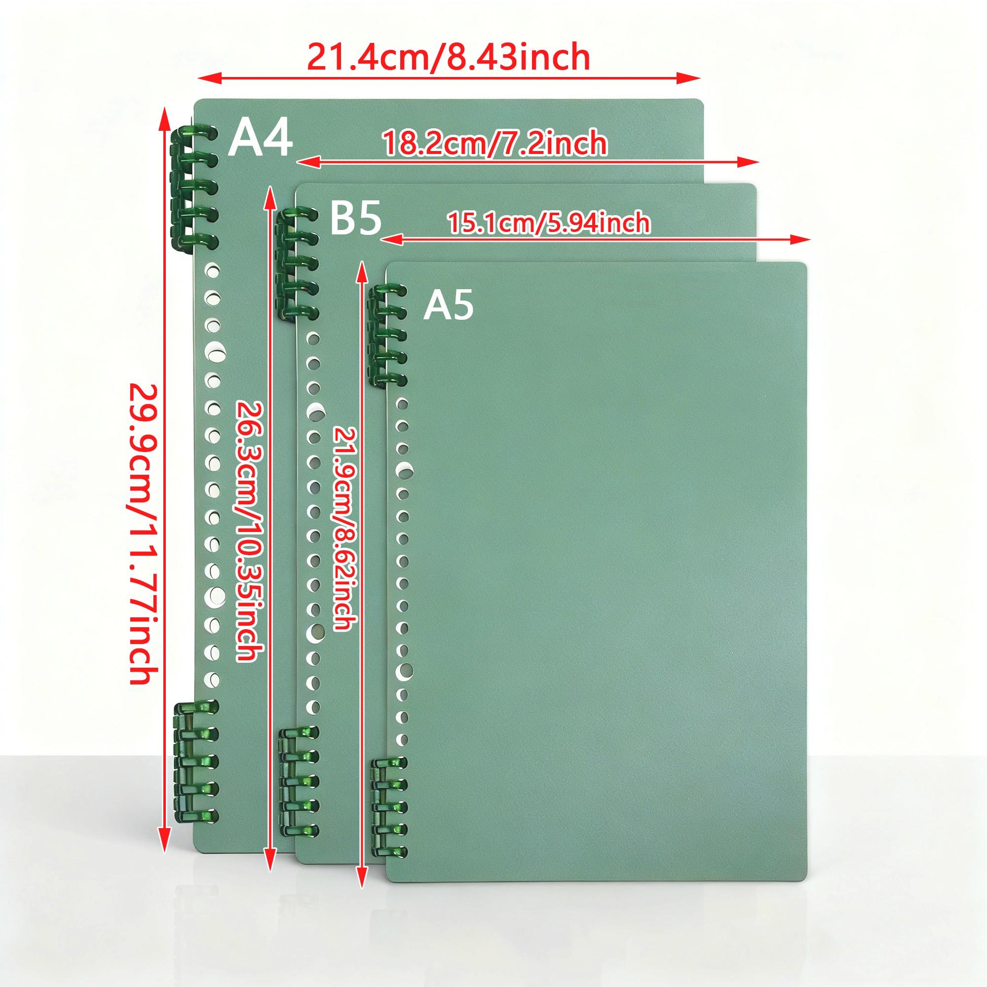 A4 Size Loose Leaf Cover Set, Colorful Transparent Matte Page Book Sleeve, Durable PP Material, for Notebooks, Contracts, Office Supplies, Office Stationery Supplies