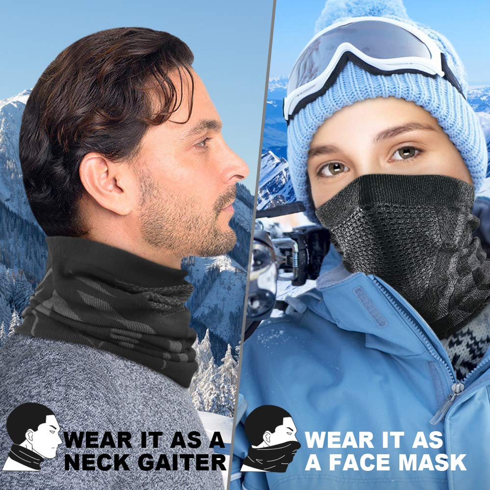 Winter Neck Warmer Gaiter Windproof Breathable Face Mask Balaclava Bandana for Ski Snowboard Motorcycle Cycling