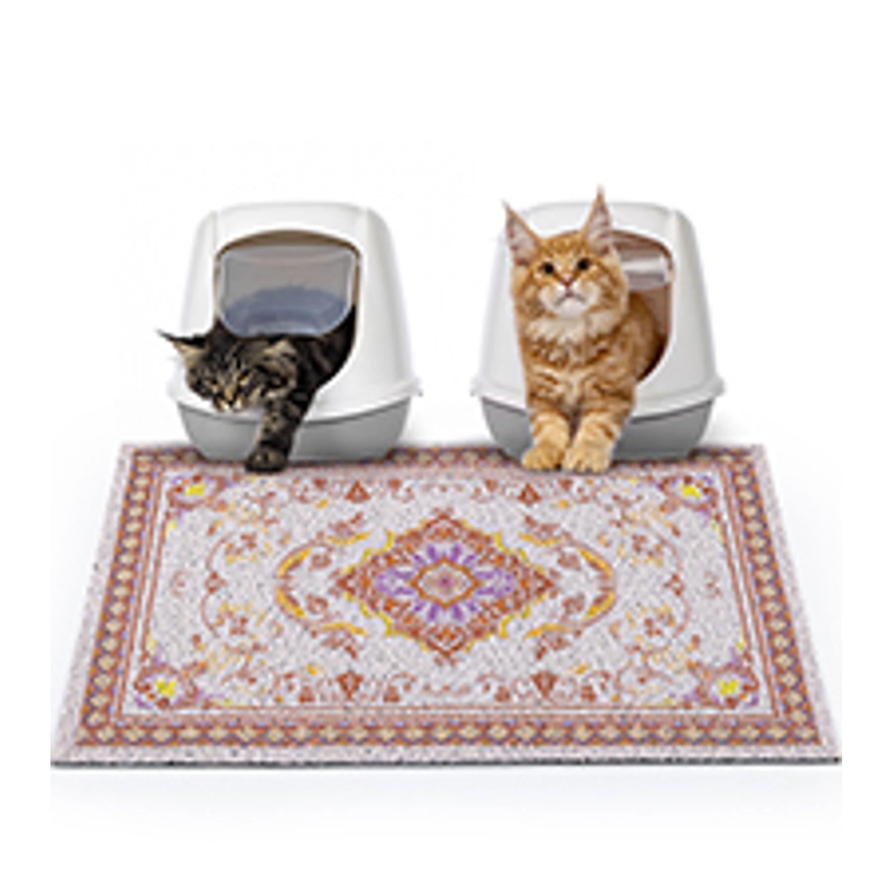Cat Litter Mat with Non-Slip Bottom Litter Box Mat 33"X22" Litter Trapping Mat Easy to Clean Washable Cat Food Mat for Kitty Cat Litter Mat with Non-Slip Bottom Litter Box Mat 33"X22" Litter Trapping Mat Easy to Clean Washable Cat Food Mat for Kitty