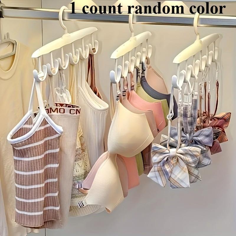 Space-Saving 12-Hook Rotating Clothes Hanger Organizer, Perfect for Hanging Belts, Underwear, Tank Tops, Dresses, Portable Storage Box for Dorms and Home