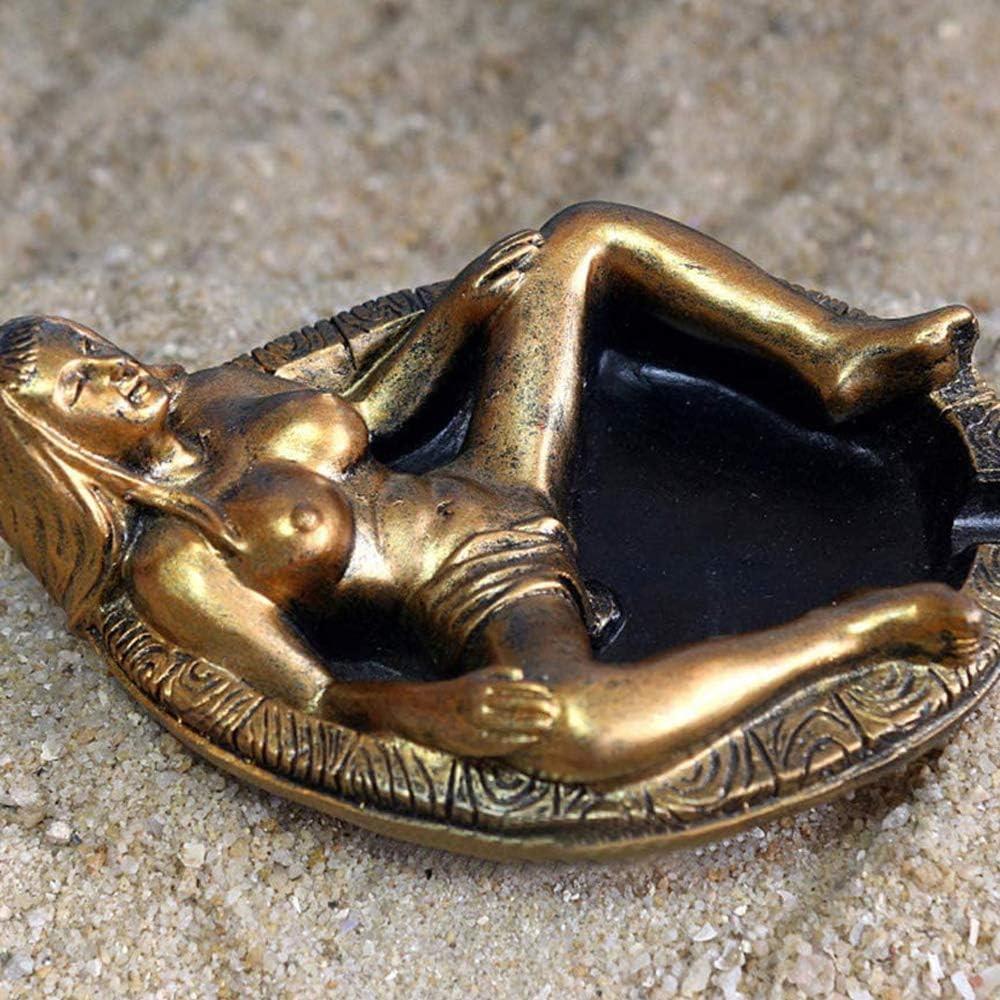 Vintage Resin Bathtub Girl Ashtray, Gothic Style Ashtray, Creative Living Room Home Desktop Decoration, Tabletop Ornament