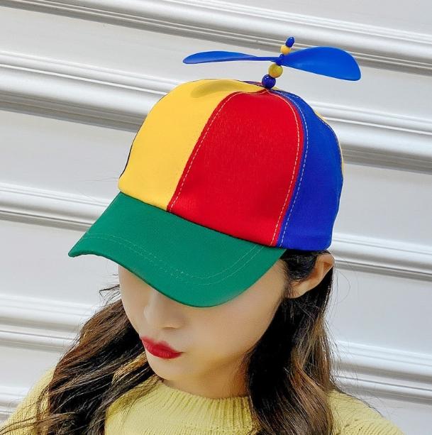 Adult Propeller Hat Unisex Adjustable Rainbow Helicopter Style Headwear Fun Holiday Accessory Unique Party Costume Cap