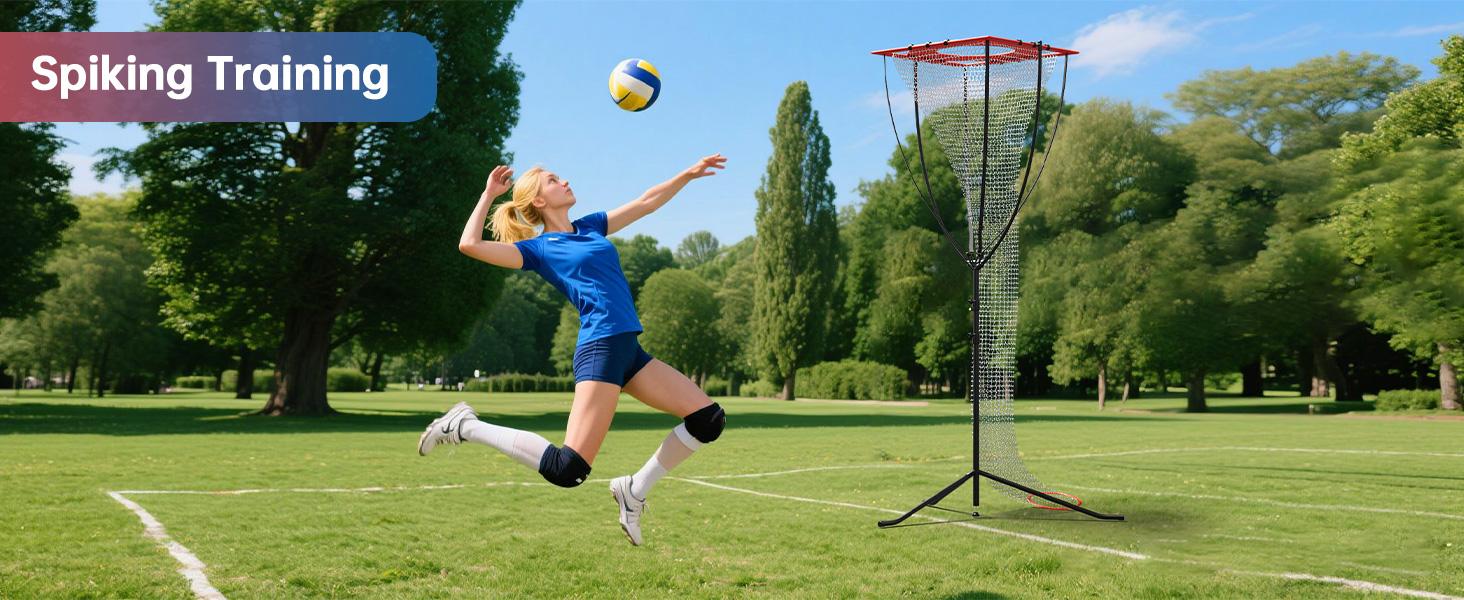 Volleyball Setter Training Net – Adjustable Height & Angle, Heavy-Duty Portable Frame for Indoor/Outdoor Setting, Serving & Spiking Practice