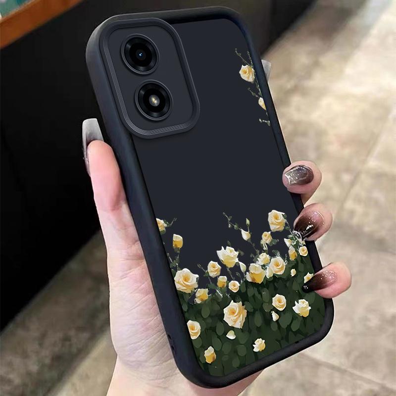 1 Piece Elegant flowers Stylish For Moto G04S 4G Case With Comfortable feel Finish Featuring Impact Resistant For Casual
