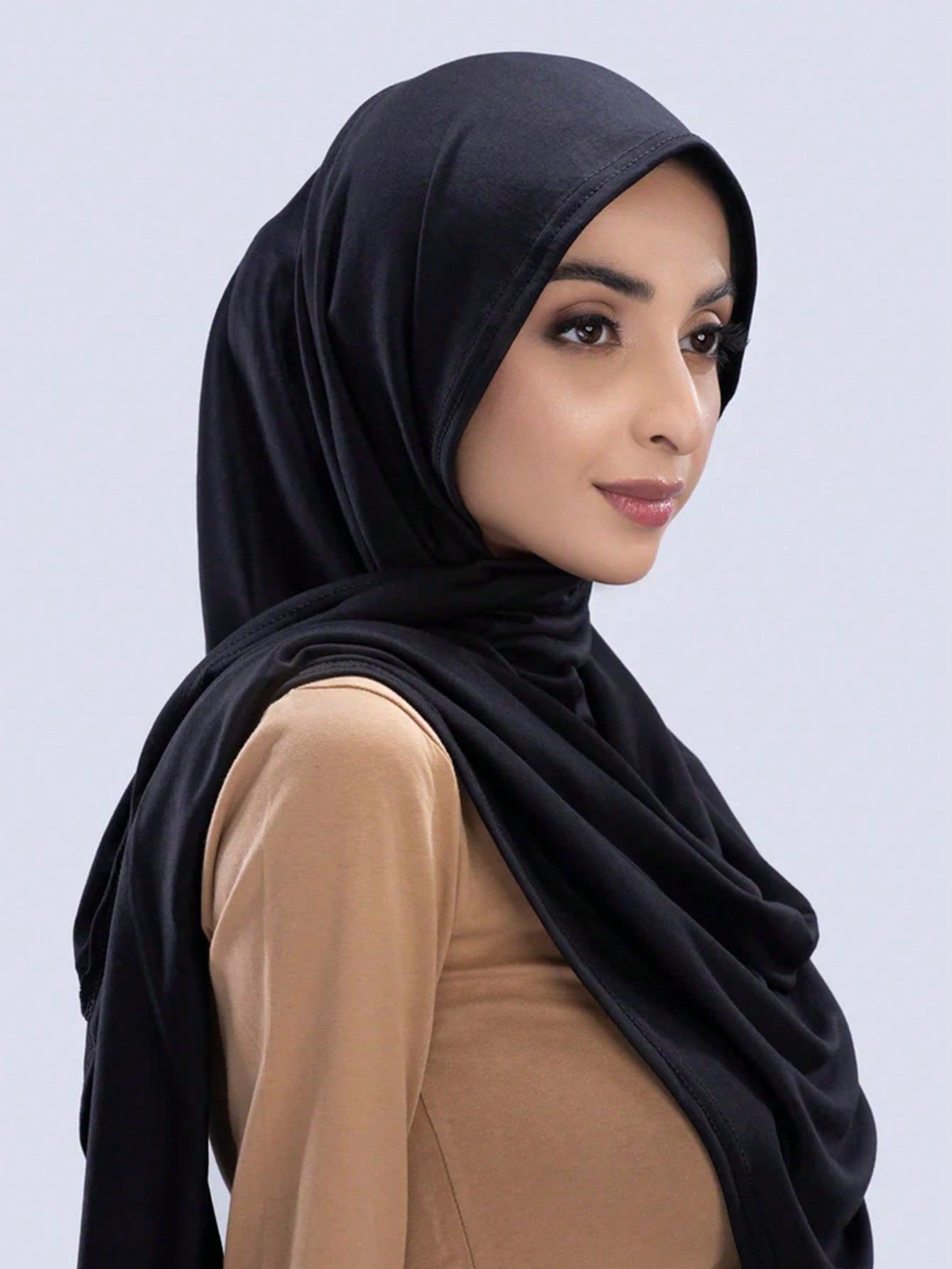 Women Breathable Stretchy Jersey Shawl Wrap, Soft Lightweight Headscarf Scarf, Versatile Fashion Accessory for Daily Wear & Stylish Turban Hijab