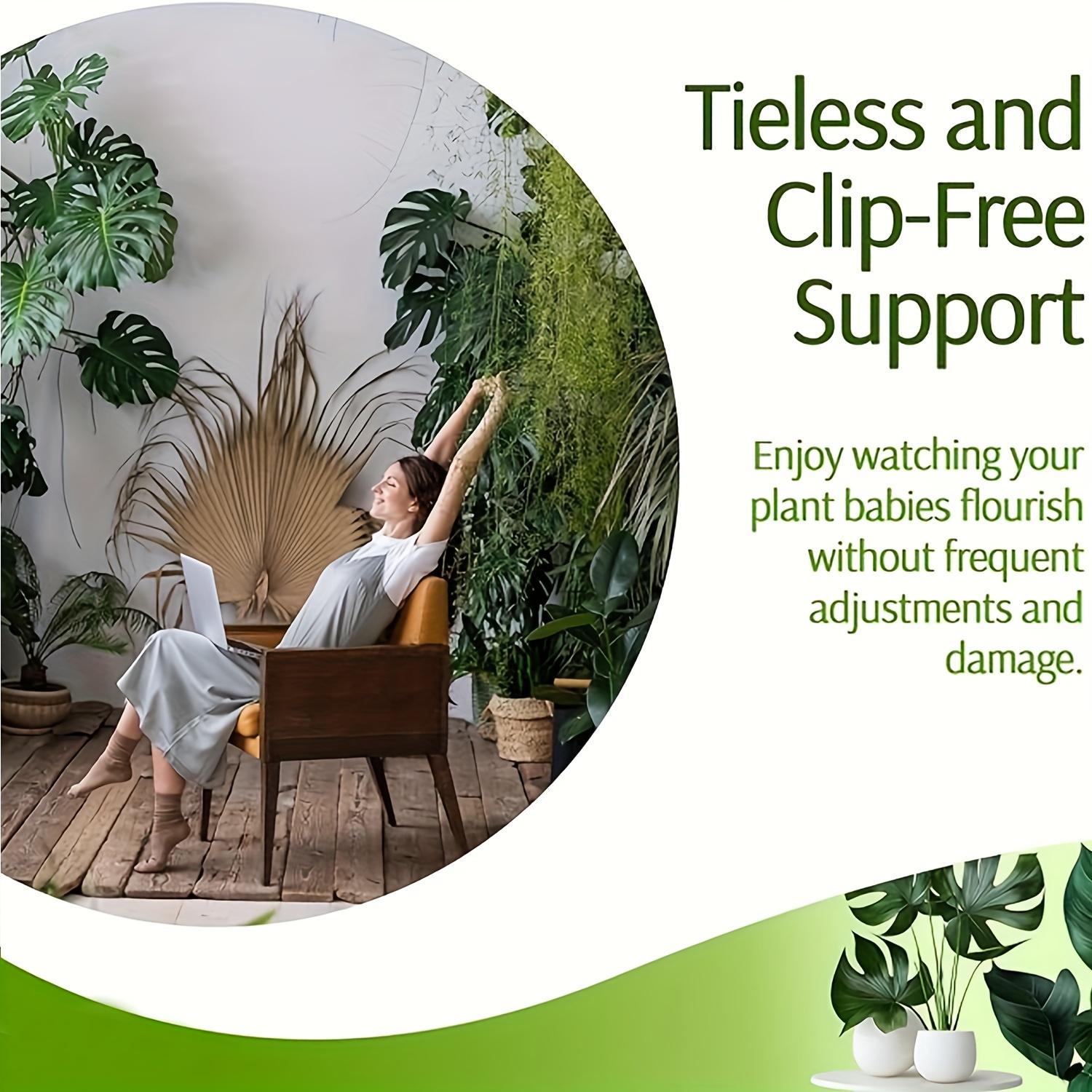 12pcs Stackable Plastic Plant Support Rings & Straps - Adjustable Fence Cages for Climbing Plants, Moss, Indoor/Outdoor Potted Plants - Durable Green Plant Stakes for Healthy Growth & Organization, Plant Stakes for Outdoor Plants, Climbing Plant Stakes, S