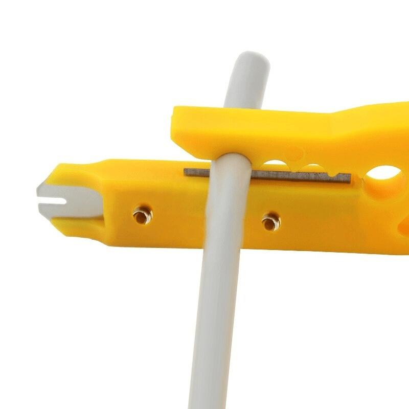2PCS Small yellow knife wire cutter, wire stripping pliers, wire cutting tool, simple wire stripping knife, wire and network cable crimping pliers