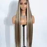 38 Inch Long Straight Lace Front Wigs for Women, Gorgeous Fluffy Heat Resistant Fiber Pre Plucked Wigs without Bangs, Synthetic Wigs for Party, Daily Use, Daily Wear Wig