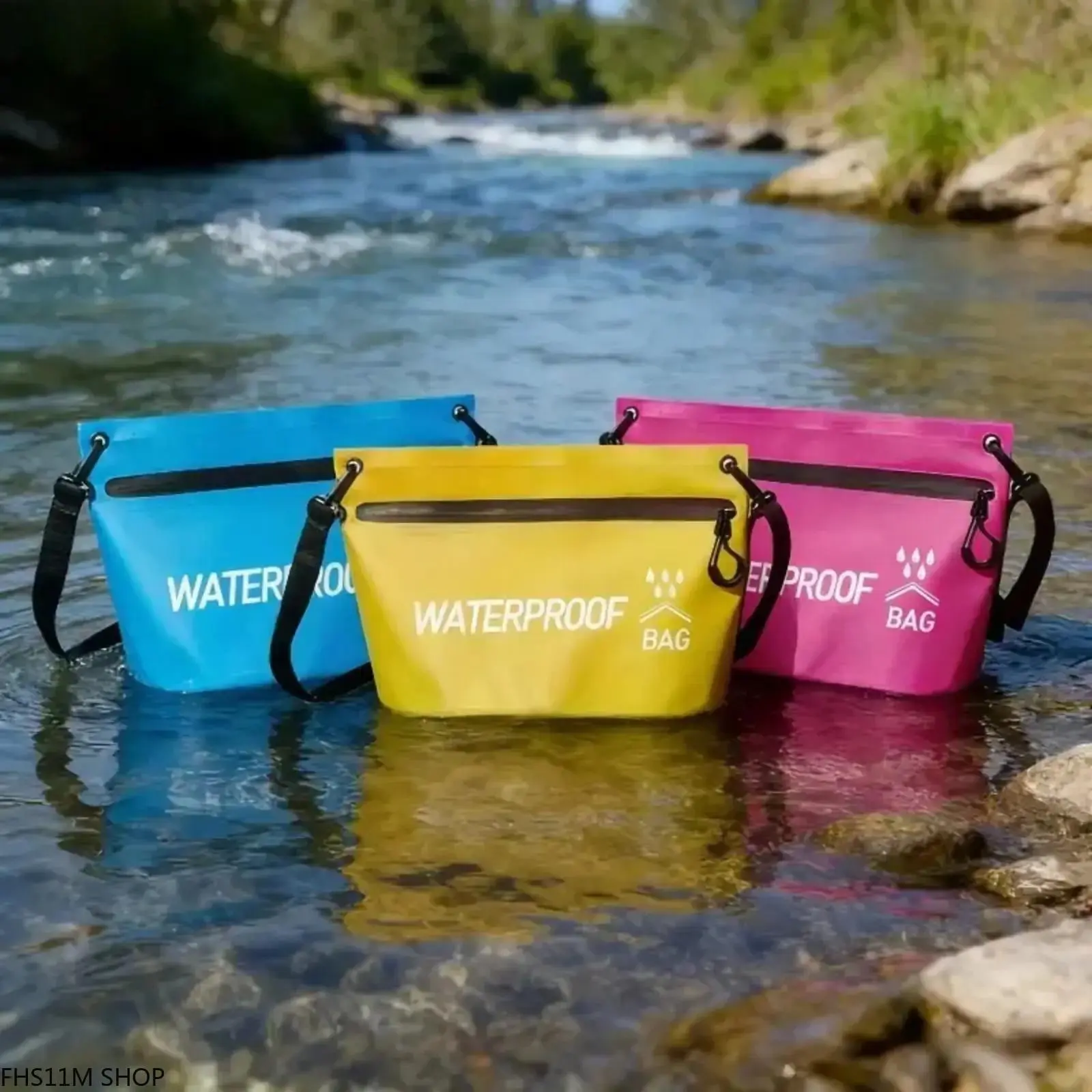 Waterproof Zippered Dry Bag, Lightweight Floating Storage Tote, Durable Gear Bag for Kayaking, Camping, Travel, Outdoor Sack for Men and Women, No, Beach, Hiking, Zippered Top