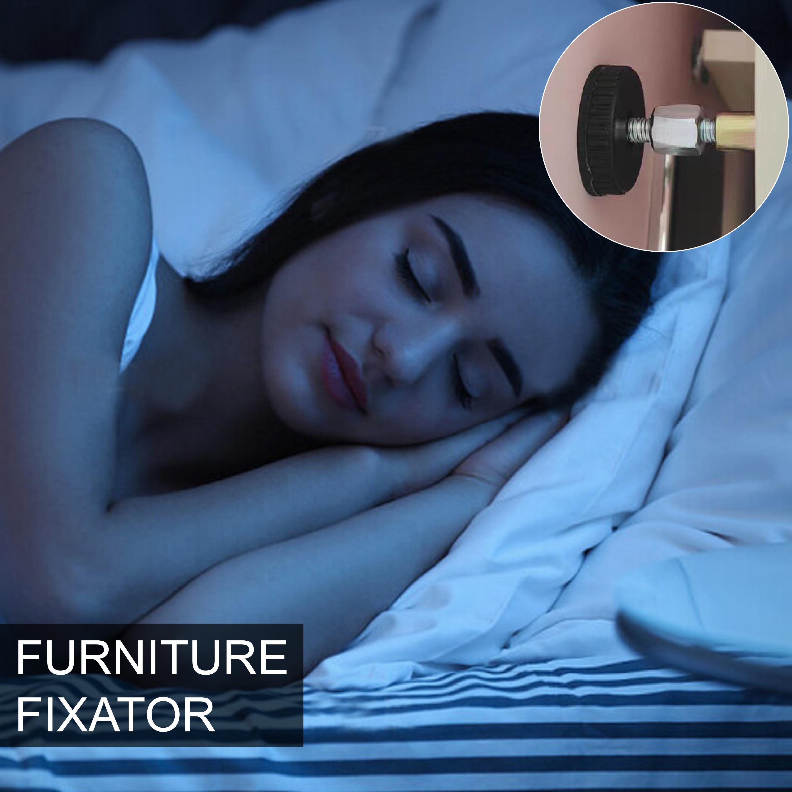 4 Counts Adjustable Threaded Bed Frame Fixer, No-Shake Headboard Wall Brackets, Headboard Reinforcement System, Quick Installation Reduce Noise