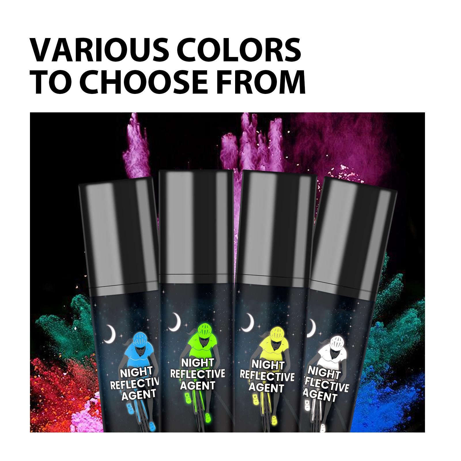 Night Reflective Spray Bottle - Environmental Fluorescent Glow-In-Dark Coating for Bicycle Gear, Car Exterior Accessories; Clean First Before Application